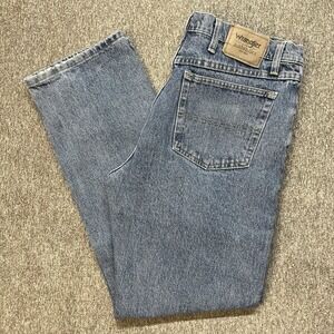 Wrangler Jeans Regular Fit 100% Cotton Denim Men's 34 X 32 Blue Wash (059)